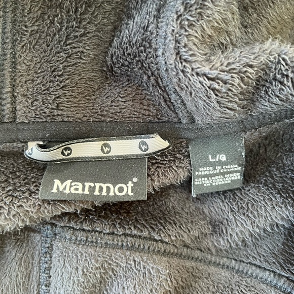 Marmot Soft Shell Fleece Lined Hooded Full Zip Unisex Black Jacket, L - Picture 2 of 13